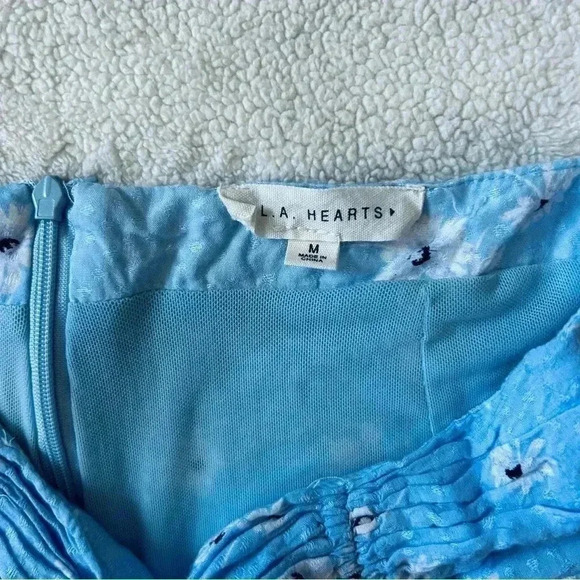 PacSun LA Hearts Blue Cinch Mini Skirt - Picture 7 of 7